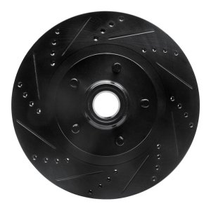 Ford Explorer Sport Brake Rotor (1) - Front Left - R1 Concepts - Drilled & Slotted - Black - `01-`05